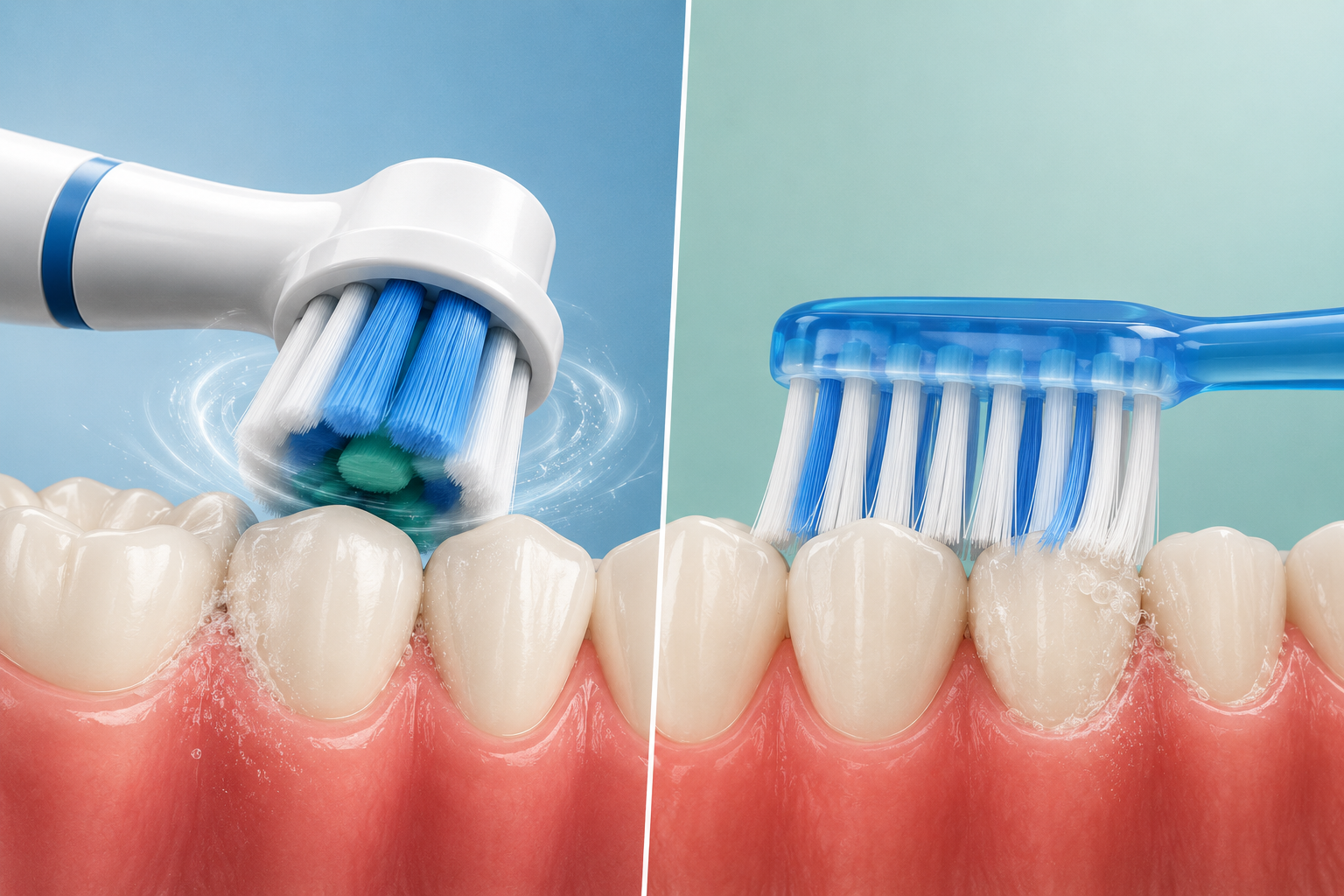 manual vs electric toothbrush